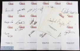 Letter headed Bell's (the sponsors) League Championship A4 sheet for each Scottish Club, each