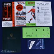 Subbuteo Table Soccer Price Lists, 1967, 1968-69, 1970-71, a World Cup 1966 insert, logbook (