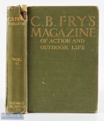 Rare 1906-7 CB Fry's Magazine, Bound Volume VI: One of the volumes of the amazing polymath & all-