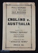 Rare 1924 Australia v 'England' GB Rugby Lge Reports: Full reports on the three tests of the