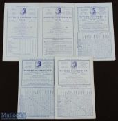 Selection of Wycombe Wanderers homes 1955/56 Burton Albion (FAC), 1956/57 Uganda (friendly), 1959/60