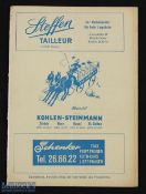 1959/60 Grasshoppers/Young Boys (Select XI) v Arsenal tour match 7 May 1960; fold out type (card)