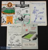 1951/52 Manchester United away match programmes WBA, Aston Villa, Huddersfield Town, Derby County,