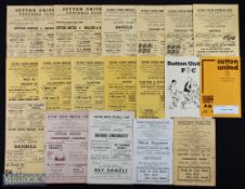 Selection of Sutton United home programmes 1948/49 Bromley, 1950/51 Cambridge Town, 1953/54