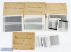 Collection of photographic negatives from football matches Nottingham Forest v Manchester Utd
