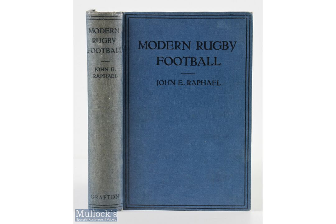 Scarce 1919 Modern Rugby Football by John Raphael: Looked-for edition by the pre-WW1 star who had - Image 1 of 2