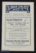Pre-War 1934/1935 Oldham Athletic v Southampton Div. 2 programme 5 January 1935; good. (1)