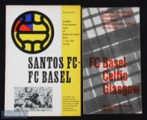 1963/64 FC Basle v Glasgow Celtic (ECWC) match programme 17 September 1963 at St. Jakob stadium;