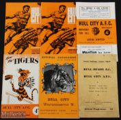 Selection of Hull City home match programmes 1948/49 Hull Rugby (at cricket) Anlaby Road (4 pager,