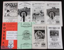 Selection of Dover FC home programmes 1953/54 Snowdown Colliery Workers, 1960/61 Peterborough Utd (