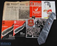 1973 Llanelli Rugby Centenary & All Blacks Defeat Selection (9): Full Western Mail newspaper special
