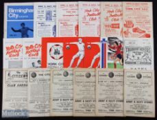 Selection of York City home match programmes 1946/47 Crewe Alexandra (tears), 1947/48 Rochdale (