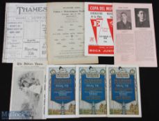 Selection of vintage reproduced football programmes to include 1905/1906 WBA v Barnsley (Albion