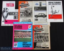 Selection of European programmes 1961/62 Nurnberg v Drumcondra (EC), 1965/66 Partizan Belgrade v
