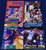 4x Panini Football Sticker Albums, all are complete albums to include 86, 87, 88, 89 - fair used