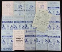 Selection of Yiewsley FC home match programmes 1949/50 Leighton Utd, 1951/52 Leatherhead, 1953/54