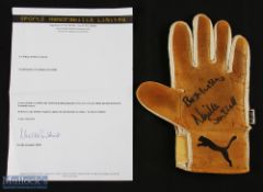 Neville Southall Signed Goalkeeper Puma Gloves, Everton and Wales Interest worn gloves with COA
