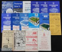 Selection of Peterborough Utd programmes homes 1961/62 Huddersfield Town (Players testimonial fund),