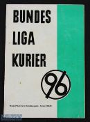 1968/69 Fairs Cup tie Hannover 96 v Leeds Utd match programme 4 February 1969; fair/good. (1)