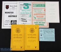1947 Australia in B Isles Rugby Programmes etc (7): Great selection, the Wallabies' games v Wales, v
