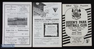Scottish Non-League selection 1954/55 Queens Park v Buckie Thistle (replay) 30 October 1954, 1960/61