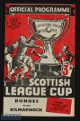 1951/52 Scottish League Cup final Dundee v Kilmarnock at Hampden Park 25 October 1952; fair/good. (