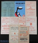 1936-61 + 1981 Wales Schools Rugby Programmes & Tickets (12): Inc some v early & rare issues: v