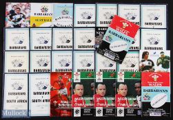 Barbarians Rugby Programme Bundle (29): With some duplication, a big package of Barbarian matches