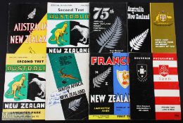 1958-72 NZ All Blacks v Tourists Rugby Programmes (8): Terrific selection, NZ v Australia 1958 & 1st