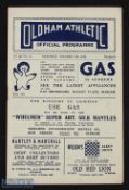 1947/48 Oldham Athletic v Halifax Town Div. 3 (N) match programme 24 January 1948; fair. (1)