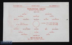Wartime 1944/45 Manchester Utd v Wrexham war league north 16 December 1944 at Maine Road; single
