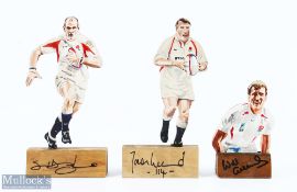 England RWC 2003 Winners' Rugby Figures (3): Dallaglio, Leonard and Greenwood, three of the famous