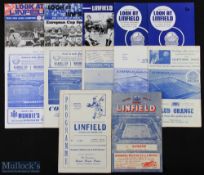 Selection of Linfield home match programmes 1954/55 Bangor, 1957/58 Coleraine, 1960/61 Portadown,