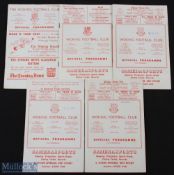 Selection of Woking FC homes 1958/59 Middlesex Wanderers (Memorial Trophy match), 1964/65 Chelsea (