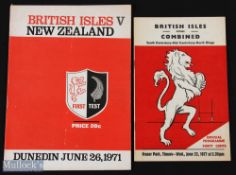 1971/1977 British & I Lions in NZ Rugby Programmes (2): From the victorious 1971 tour, the First