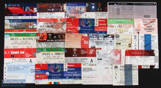 Wales Rugby Tickets Selection B (25): Collectable package 1980s-2000s, mainly v France but also
