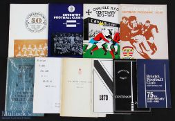 English Rugby Club Histories (Bri-Cov, 10): Bristol (2), Jubilee 1938 & Booklet 1963; Brixham;