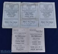 Aylesbury United Football programmes for 1948-49 and 2x 1949-50, 1948-9 Letchworth with a vertical