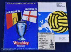 1961 European Cup Final Programme Barcelona v Benfica and Club Brugge v Liverpool European Final