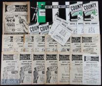 Selection of Notts. County home match programmes 1949/50 Burnley (FAC) (edge tears), 1954/55 York