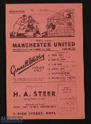 1959/60 Rhyl v Manchester United at Belle Vue friendly match fund raiser 14 October 1959; salmon