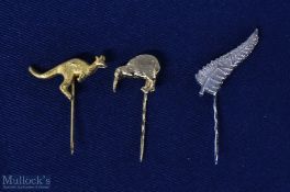 New Zealand & Australia Rugby Pin Badges (3): A trio of badges from Down Under