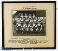 1934 Barbarians v E Midlands Framed Rugby Photo: 16