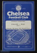 England U23's home programmes v 1955 Italy at Chelsea, v 1956 Scotland at Hillsborough; fair. (2)