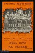 1951 Festival of Britain Hull City v FC Progres (Luxembourg) programme, 12 May 1951; slight