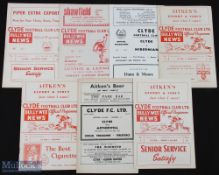 Clyde home match programmes 1954/55 Motherwell, 1959/60 Third Lanark (SLC), 1960/61 Airdrie, 1961/62