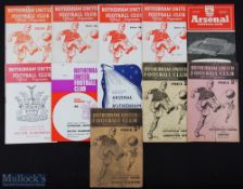 Selection of Rotherham Utd home programmes 1950/51 Chester (tear), 1951/52 Birmingham City (poor),