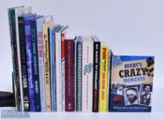 Box of Rugby Books/Brochures, Sticker Album etc (25): Lovely selection in very good condition: ten