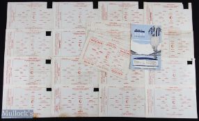 1959/60 Collection of Manchester United home reserve programmes complete full season (21, eight have