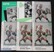 Selection of Germany international match programmes to include 1956 Holland, 1958 Austria, 1960